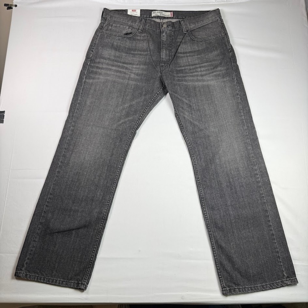 Y2K Levis 559 Relaxed Straight Jeans Mens 36x30 Black Denim Faded NWT VTG